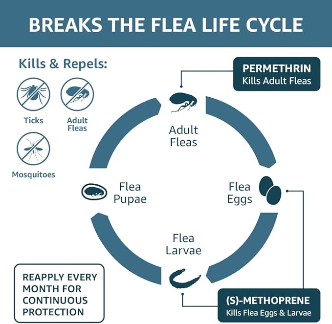 Amazon Basics Flea, Tick & Mosquito Topical for X-Large Dog (over 55 pounds), 4 Count