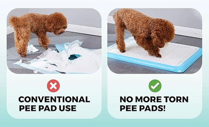 Pet Awesome Dog Potty Tray/Puppy Pee Pad Holder 25”x20” Indoor Wee Training for Small and Medium Dogs