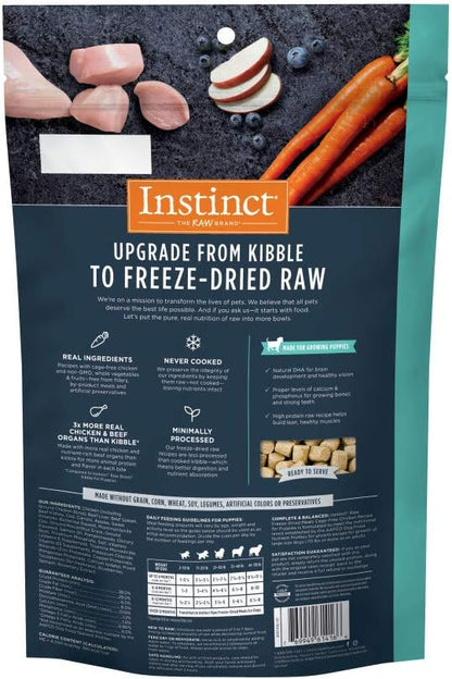 Instinct Freeze Dried Raw Meals for Puppies Grain Free Cage Free Chicken Recipe Dog Food, 9.5 oz. Bag