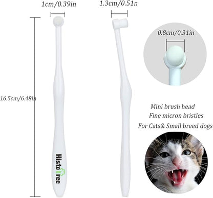 JGocot Dog Toothbrush, Cat Toothbrush|Mini Head|Micro Nano Bristle|Ultra Soft Pet Toothbrush for Sensitive Gum, Dog Dental Care Kit for Puppy,Kitten,Cats&Small Breed Dogs