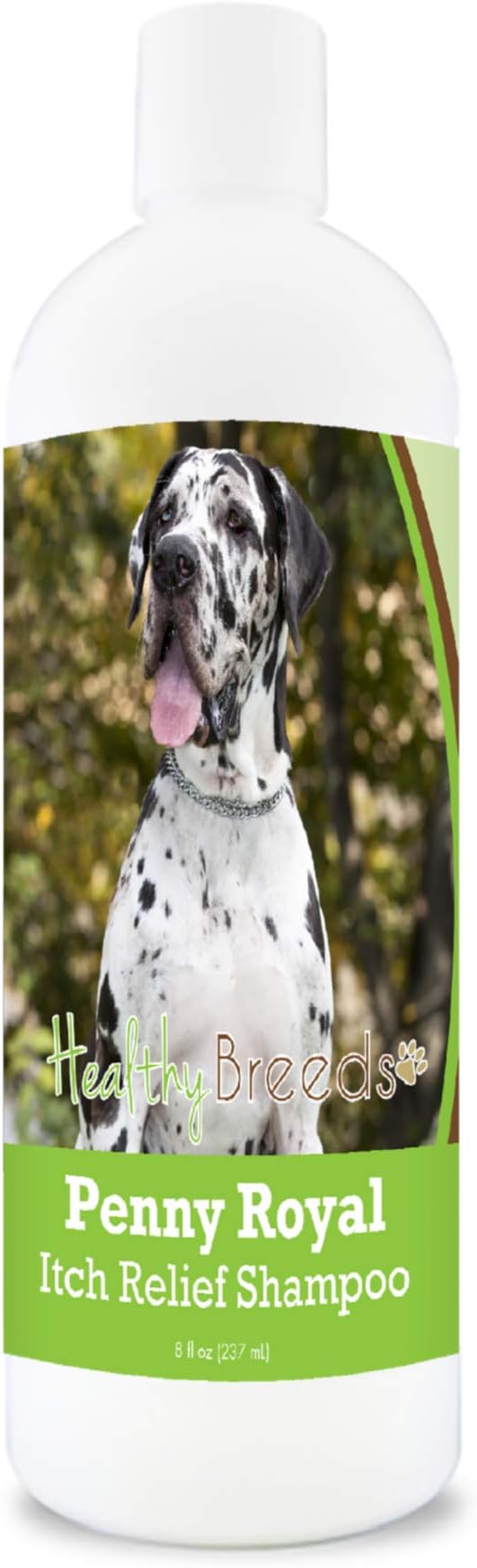 Healthy Breeds Great Dane Penny Royal Itch Relief Shampoo - Stop The Scratching & Relieve The Itch with Essential Oils of Eucalyptus & Cedarwood - Mint Scent - 8 oz