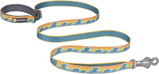 Ruffwear, Crag Dog Leash, Hand-Held or Waist-Worn Reflective with Traffic Handle, Rising Wave