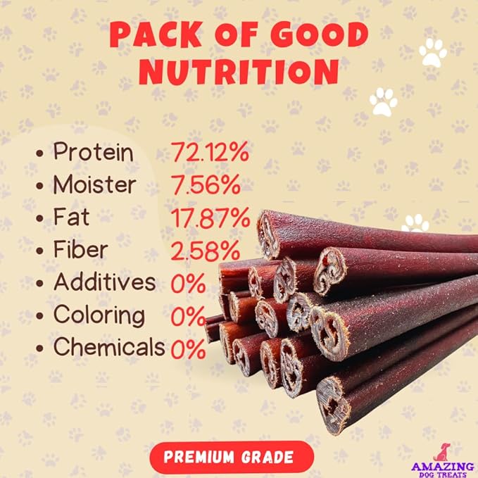 Amazing Dog Treats 12 Inch Collagen Stick - (5 Count) - Collagen Bully Sticks for Dogs - 95% Natural Collagen Sticks for Dogs - No Hide Bones for Dogs…