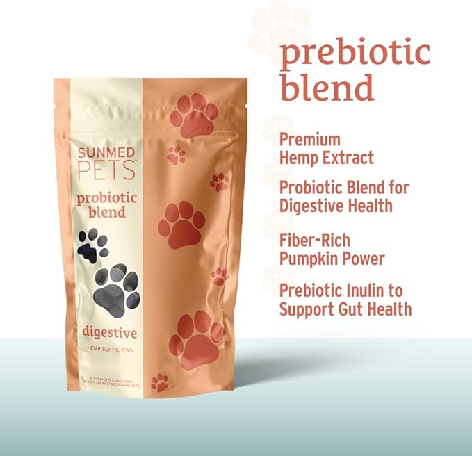 Probiotics for Dogs with Pumpkin & Probiotic Blend - Formulated for Dog Digestive Health, Overall Wellness - Hemp Extract Chews, 40 Count
