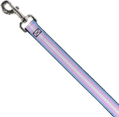 Dog Leash Flag Transgender Baby Blue Baby Pink White 6 Feet Long 0.5 Inch Wide