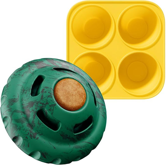 Dog Toys to Keep Them Busy,Frozen Treat Dog Enrichment Toys,Slow Food Training to Relieve Boredom and Stimulating,Dog Puzzle Treat Food Dispensing Ball Toy for Small Medium Large Dog