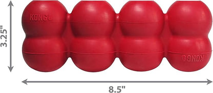 KONG Goodie Ribbon - Stuffable Natural Rubber Dog Toy - with Four Fillable Goodie Grippers for Enrichment Play - Bone-Shaped Chew Toy - for Large Dogs
