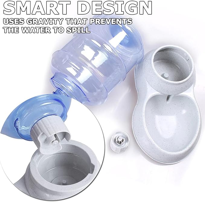 VaygWay Self Dispensing Pet Waterer – Automatic Gravity Dog Cat Waterer - Pet Water Dispenser Dogs Cats – Dog Water Bowl Water Dish – Automatic Water Bowl for Pets