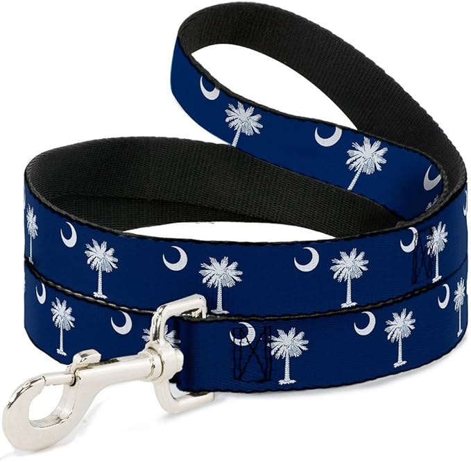 Buckle-Down Dog Leash South Carolina Flags 6 Feet Long 1.5 Inch Wide