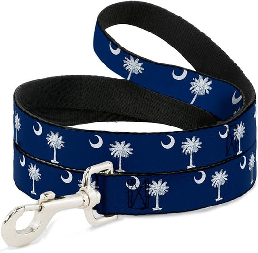 Buckle-Down Dog Leash South Carolina Flags 6 Feet Long 1.5 Inch Wide