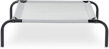 Amazon Basics Cooling Elevated Dog Bed with Metal Frame, Large, 51 x 31 x 8 Inch, Grey