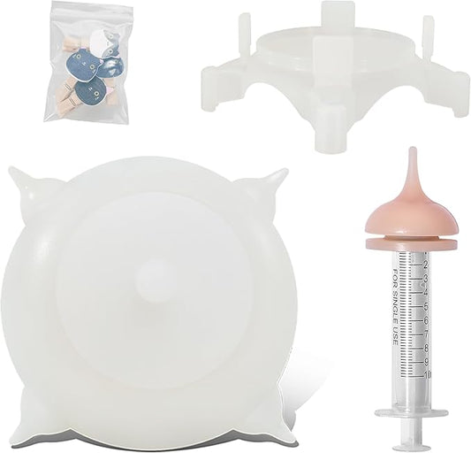 Puppy Feeder Puppy Milk Feeder Puppy Nursing Station Puppy feeders for Multiple Puppies Puppy Milk replacer Doggie Bubble Dongdong pet (S Size Bowl (Kitten/Toy Puppy), White)