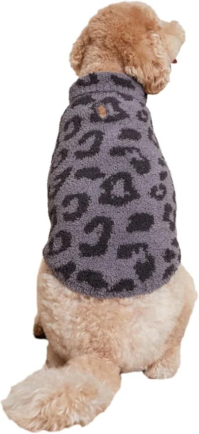 Barefoot Dreams CozyChic BITW Pet Sweater, Dog Clothes, Dog Sweater, Dog Accessories, in The Wild, Graphite/Carbon, SM