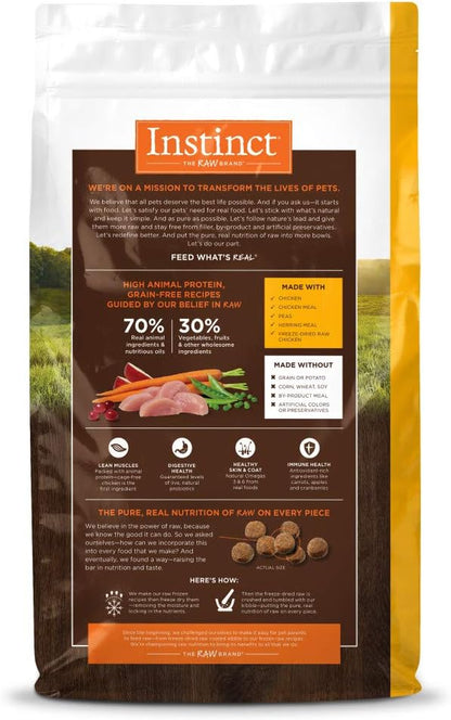 Instinct Original Grain Free Recipe with Real Chicken Natural Dry Dog Food, 4 lb. Bag