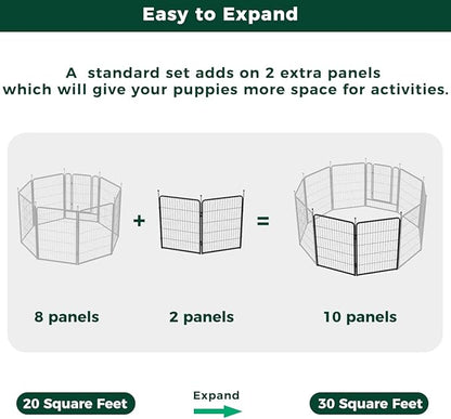 FXW Rollick Dog Playpen for Yard, RV Camping│Patented, 40 inch 2 Panels