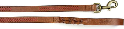 Rawlings | Baseball Stitch Leather Dog Leash | 5 Ft. | Multiple Colors