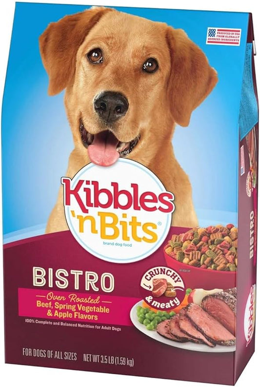 Kibbles 'N Bits Bistro Meals Dry Dog Food - Oven Roasted Beef - 3.5 Lb