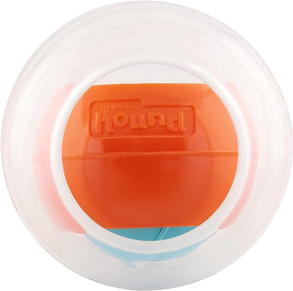 Outward Hound Nina Ottosson Topsy Treat Ball Dog Puzzle Interactive Treat Puzzle Dog Enrichment Dog Toy, Level 1 Beginner, Orange