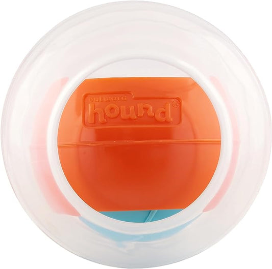 Outward Hound Nina Ottosson Topsy Treat Ball Dog Puzzle Interactive Treat Puzzle Dog Enrichment Dog Toy, Level 1 Beginner, Orange