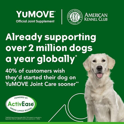 Dog Joint Supplement, Hip and Joint Supplement for Dogs with Glucosamine, Hyaluronic Acid, and Green Lipped Mussel and Omegas, Relief for Dog Hip and Joint Aches and Stiffness, by YuMOVE - 150 Bites