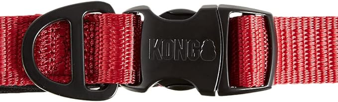 KONG Comfort Ultra Durable Traffic Padded Handle Hands Free Quick Control Leash 6' (Red)