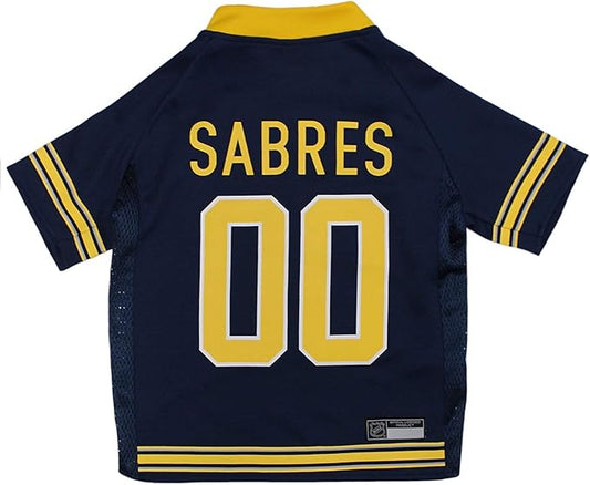 Pets First NHL Buffalo Sabres Jersey for Dogs & Cats, Large. - Let Your Pet Be A Real NHL Fan!