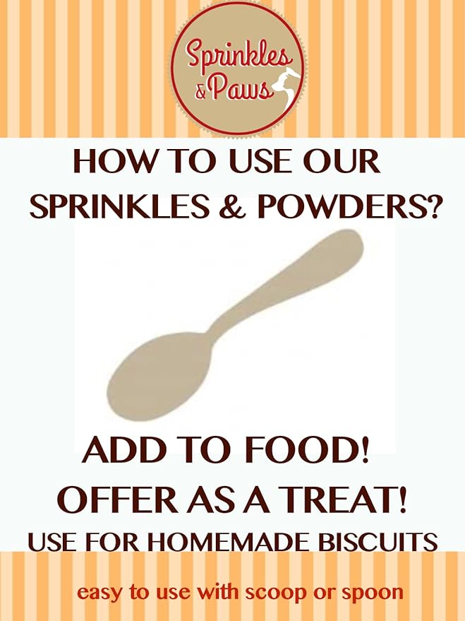 Sprinkles & Paws Pumpkin Sprinkles | Pumpkin Powder for Dogs | Dog Food Topper Made with Organic Pumpkins | Digestive Health, Allergy Relief, Skin & Coat | Add to Food or Kibble as Meal Mixer