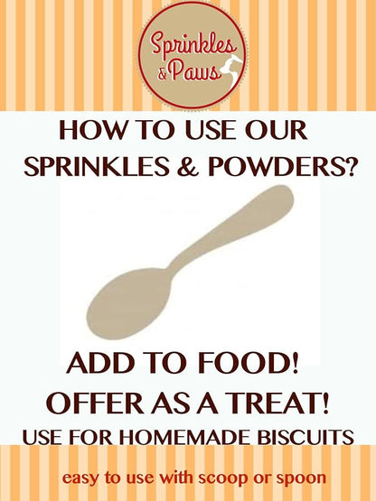 Sprinkles & Paws Pumpkin Sprinkles | Pumpkin Powder for Dogs | Dog Food Topper Made with Organic Pumpkins | Digestive Health, Allergy Relief, Skin & Coat | Add to Food or Kibble as Meal Mixer