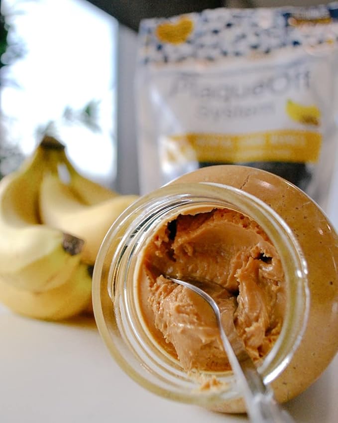 Proden PlaqueOff Sytem Mini Dental Care Bones - Peanut Butter Banana - 12 oz, Brown