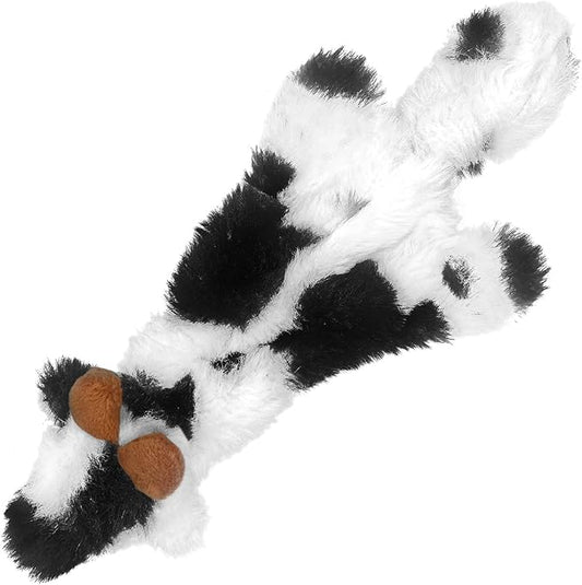 Best Pet Supplies Stuffing Free Squeaky Dog Toys for Small Dogs, Medium Dogs, and Large Dogs, Durable, Best Dog Chew Toy for Teething Puppy, Indoor Play - Cow, Small