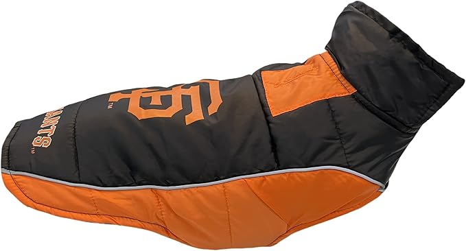 MLB San Francisco Giants Puffer Vest for Dogs & Cats, Size Small. Warm, Cozy, and Waterproof Dog Coat, for Small and Large Dogs/Cats. Best MLB Licensed PET Warming Sports Jacket