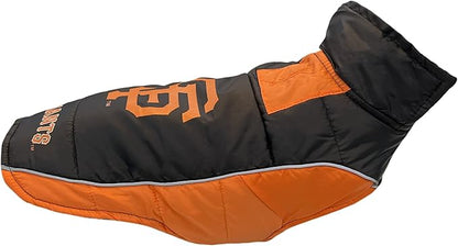 MLB San Francisco Giants Puffer Vest for Dogs & Cats, Size Small. Warm, Cozy, and Waterproof Dog Coat, for Small and Large Dogs/Cats. Best MLB Licensed PET Warming Sports Jacket