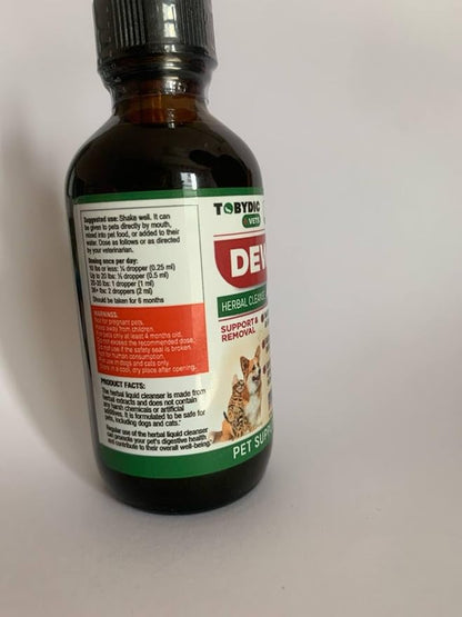 Cats & Dogs Natural Broad Spectrum Treatment & Liquid Herbal Medicine - Medication Helps Remove Toxins - Supplement Drops Made in USA