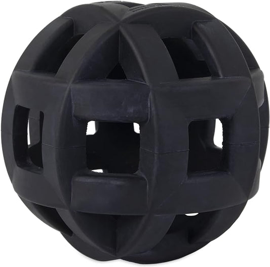 JW Pet Hol-ee Roller Extreme Dog Toy Puzzle Ball, Natural Rubber, Medium (4.5 Inch Diameter), Colors May Vary
