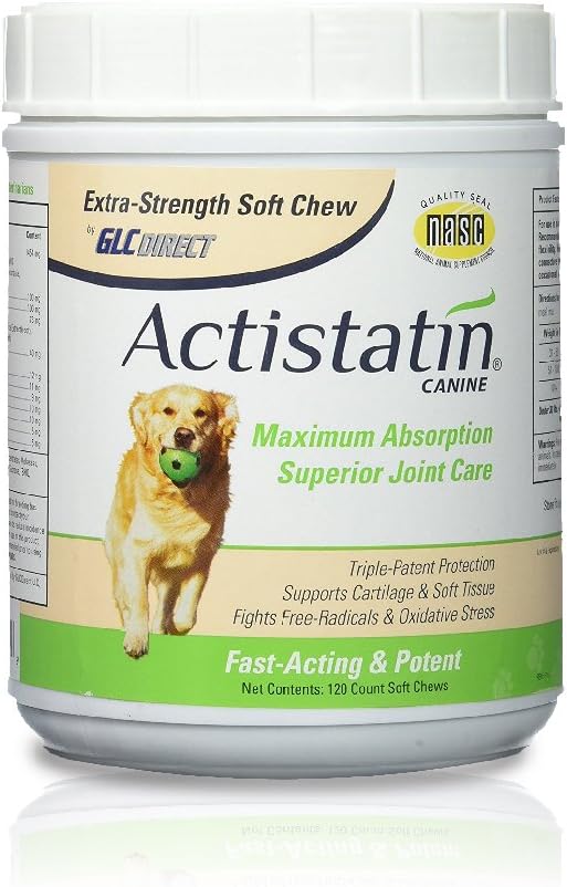 Canine Large Dog Soft Chews, 120ct – Patented Extra-Strength Joint, Cartilage, Soft Tissue Supplement: Glucosamine, Chondroitin, Manganese, MSM, L-Carnitine – High Absorption, Fast Results