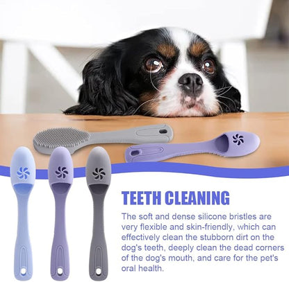 3Pcs Small Dog Toothbrush, Dog Finger Toothbrush, Easily Clean Teeth Dirt, Food Grade Silicone Dog Tooth Brush