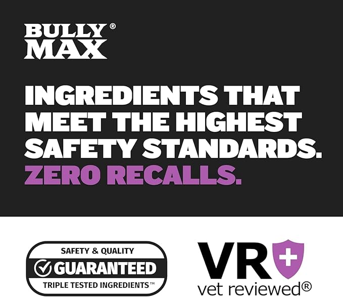 Bully Max 2-in-1 Anti-Aging Multivitamin Chews - Senior Dog Food Supplement for Vitality, Immunity, Joint Support with Postbiotics - Adult Dog Vitamins - 3 Packs, 75 Tasty Soft Chews per Pack