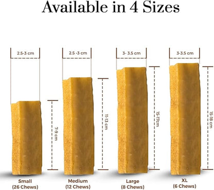 Dogsee Himalayan Yak Cheese Dental Chews for Dogs 2lb (XL - 6 Chews) | 100% Natural | No Grain, No Gluten | Odorless Dog Treats