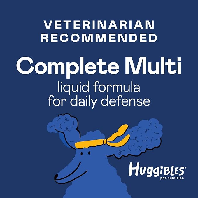 All-in-One Multi Liquid Multivitamin for Dogs and Cats – Daily Supplement with Digestive, Immunity, Allergy & Skin & Coat Support, Mobility Support – Antioxidant Blend for Longevity, 2oz