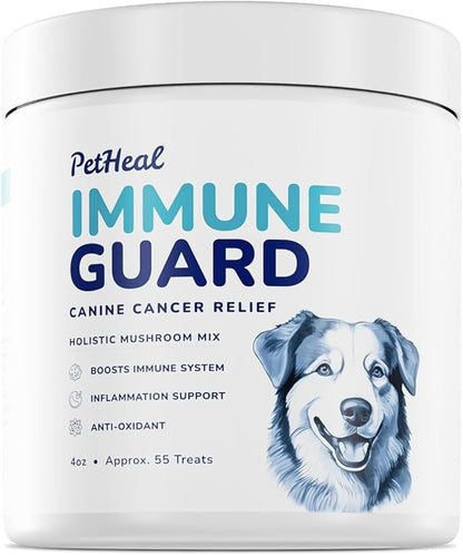 Immune Guard - Advanced Support for Dogs with Cancer- Natural Ingredients - Peanut Butter Flavor - APRX. 55 Soft Chews