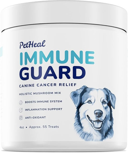 Immune Guard - Advanced Support for Dogs with Cancer- Natural Ingredients - Peanut Butter Flavor - APRX. 55 Soft Chews