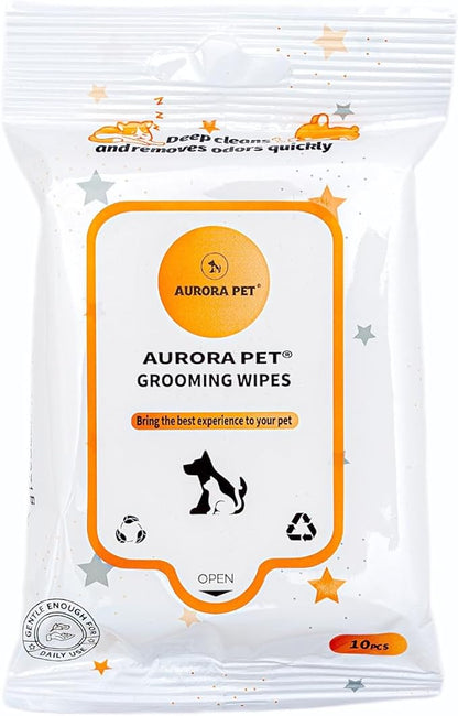 Wipes, 100% Natural Plant-Based Hypoallergenic Pet Grooming Wipes