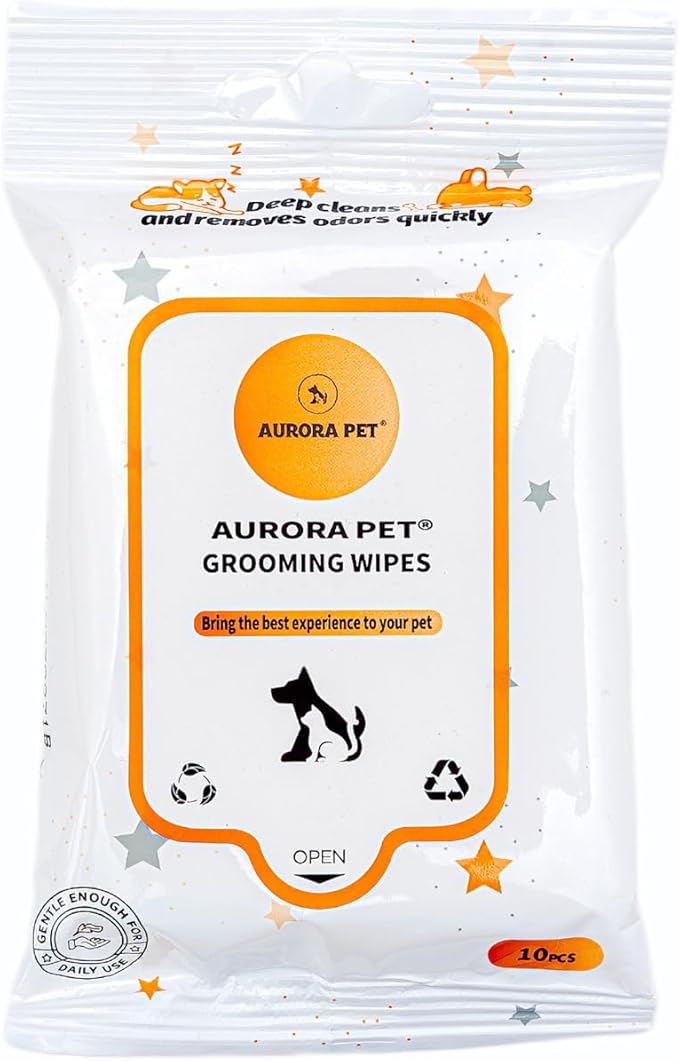 Wipes, 100% Natural Plant-Based Hypoallergenic Pet Grooming Wipes