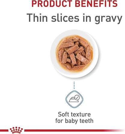 Royal Canin Size Health Nutrition Large Puppy Dry Dog Food, 17 lb Bag Size Health Nutrition Large Puppy Thin Slices in Gravy Wet Dog Food, 13 oz can (12-Count)