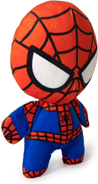 Buckle-Down Dog Toy, Marvel, Plush Squeaker Spider Man Kawaii Standing Pose, Multi Color, 8" x 6", DTPT-SPDCZ