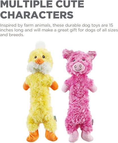 Outward Hound Lil' Dudes Pig Plush Squeaky Dog Toy