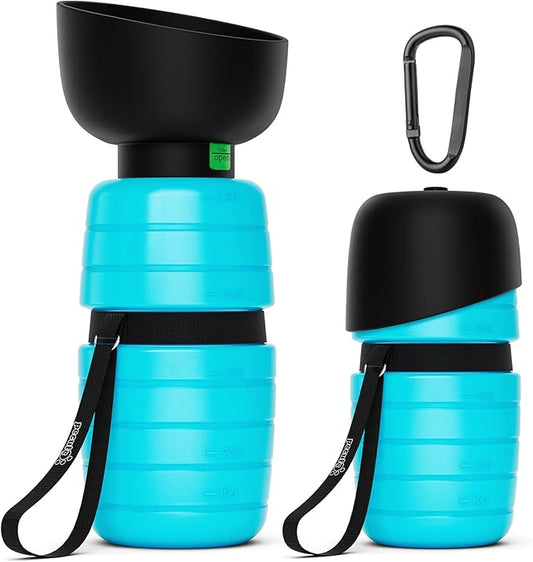 Pecute Portable Dog Water Bottle (29oz + 7.7oz), Dog Water Bottle Leakproof with Double Seal, Dog Travel Water Bottle, Lightweight Dog Water Bottle Dispenser for Outdoor Walks Trips Hikes Travels