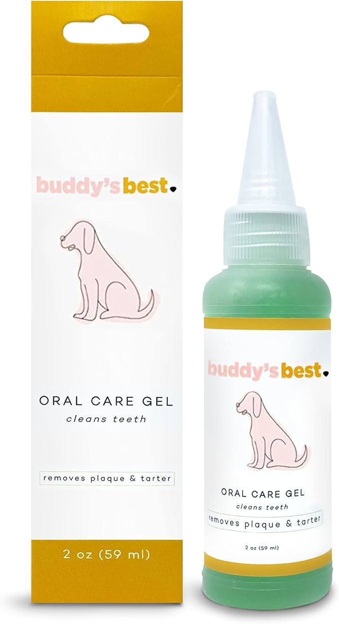 Buddy's Best Dog Dental Care, Dogs Toothpaste, Oral Care Gel for Teeth Cleaning & Fresh Breath, Formulated for Pets as Young as 8 Weeks, 2Oz