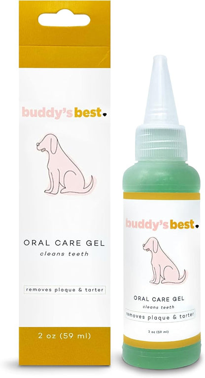 Buddy's Best Dog Dental Care, Dogs Toothpaste, Oral Care Gel for Teeth Cleaning & Fresh Breath, Formulated for Pets as Young as 8 Weeks, 2Oz
