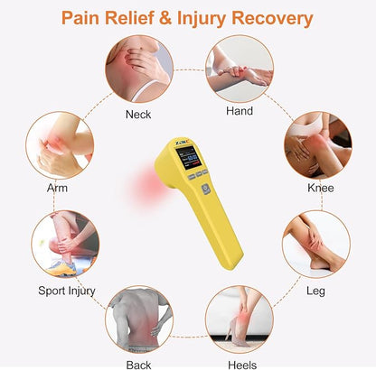 4x808nm +16x650nm Red Light Therapy Device for Human Pet Pain Relief, Near Infrared Light Therapy for Tissue Joint Muscle Recovery, Home Cold Light Therapy Wand for Ankle Shoulder Knee Elbow